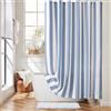 Ohocut Tenda da doccia a righe verticali, bella tenda da doccia retrò vintage a righe blu per bagno, tessuto in poliestere impermeabile, tenda da bagno moderna, 183 x 183 cm, blu