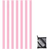yayafunfun Telo mare a righe rosa, 160 x 90 cm, in una borsa, grande asciugamano da spiaggia sottile in microfibra per adulti, ad asciugatura rapida, leggero, senza sabbia, asciugamano da piscina, per uomini e