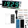Ouitble Kit elettronico orologio 4 cifre LED da montare con visualizzazione ora/temperatura/data per principianti, studenti e bricolage (verde)