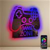 ineonlife Game Zone Neon Led, Specchio Led Gaming Colore App Dimmer Intelligente Rgb Neon,Gioco Scritta Néon per Decorazione Della Camera Dei Ragazzi, Regali Del Giocatore per Adolescenti,Bambini