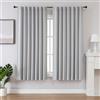 Joydeco Tende Oscuranti per Interni 2 Pezzi L 106 x A 158 CM, Tenda Termiche con Passanti Nascosti per Soggiorno Moderne Cameretta Bambini Camera da Letto Blackout Curtains, Grigio Bianco