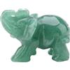 AYNEFY Elefante di Giada, Decorazione di Elefante di Giada Naturale da 2 Pollici, Statuetta di Elefante Intagliata a Mano, Decorazione di Elefante di Giada di Buona Fortuna per L'articolo di(Verde)