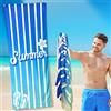 NARAMAKI Telo Mare Grande 70x190 cm in Microfibra Alta Qualità - Asciugamano da Spiaggia Piscina con Design Unico Tropicale - Made in Italy (AZZURRO)