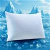UNIKOME Cuscino di raffreddamento 40x60CM, cuscino in memory foam a doppia faccia, cuscino di raffreddamento freddo/caldo rimovibile, blu per estate/autunno, bianco per inverno/primavera, Oeko-Tex