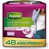Depend Comfort-Protect Mutande Assorbenti Donna, 48 Mutande per Incontinenza Donna, Ultra Assorbenti e Traspiranti