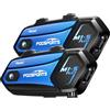 Fodsports M1-S Plus Interfono Moto Coppia, 2000m Interfono Casco Moto per 10 Persone, Auricolare Moto con Condivisione Musicale, Cuffie Casco Moto con Radio FM, CVC-Riduzione del Rumore, 2 Pezzi