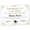 Auguriando Biglietto Auguri Laurea Laureata Certificato Laureato simpatico Gadget biglietti auguri umoristici grandi formato in italiano (Attestato)