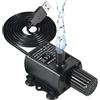Bseical Pompa Acquario Piccola con Filtro, Pompa Acqua Mini, Pompa Sommersa Acque Chiare USB, Ossigenatore per Acquario Silenzioso, Pompa Acqua Circolazione Micro Laghetto Stagno di Pesce DC 5V (150L/H 1.2W)