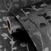 FunStick Carta da Parati Moderna Nera Ramo di Foglie Adesivi Murali Camera da Letto Pellicola Adesiva per Bagno Carta Adesiva per Mobili Nera Foglie Ramo Rivestimento Parete Soggiorno Nero 40CMx2M
