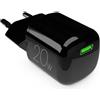 PURO - Caricabatterie parete MiniPro PUFCMTCUSBC20WGBLK 20 Watt- Nero