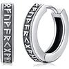 Eusense Orecchini Vichingo in Argento Sterling 925 Albero Della Vita/Bussola/Celtici/Martello Thor/Rune Orecchino Vichingo Gioielli Amuleto Nordico per Uomo e Donna