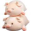 Kekeso Simpatico Maiale Farcito Giocattoli di Peluche Morbido Grasso Maiale Peluche che Abbraccia Cuscino Piggy Animale Bambola Giocattolo Regali per I Bambini (60cm, Big Eyes)