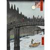 Wee Blue Coo - Poster con stampa giapponese Bridge to Fort Over River, 30 x 40 cm, CC3458