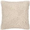 furn. Furn Cuscino imbottito in poliestere Rowan - Cuscino decorativo in morbida pelliccia sintetica in stile mongolo con retro in velluto (naturale - 50x50cm)