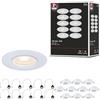 Paulmann 92118 Faretti da incasso kit di 10 fissi rotondi 90 mm GU10 max. 10 x 10 W, 230 V, luce bianca da incasso, lampada senza lampadina