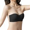 FOX-TECH Reggiseni Adesivi, Reggiseni Senza Schiena da Donna, Senza Spalline Reggiseno Push UP (IT, Taglia della Coppa & Taglia della Fascia, D, Nero)