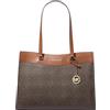 Michael Kors Jet Set Large Signature Logo Tote Bag Brown