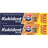 Kukident Plus Bipacco Morso Insuperabile Crema Adesiva per Dentiere Totali e Parziali 2 X 57g