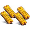 NWpangu Luci di posizione laterali a LED, 3.93'' 12V/24V 8-LED Luci di posizione laterali indicatori, universali per rimorchio, camion, caravan, camper, trattore, bus-4 Pezzi(Giallo)