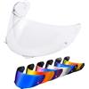 PSLER Visiera per Casco per HJC HJ-33 I90 Visiera Colorata per HJC Hj-33 i90 Protezione UV per Moto Accessori di Ricambio per Visiera Protettiva(Trasparente)