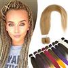 SEGO Capelli per Treccine Africane Afro Ricci Extension Treccia Finta Donna Bambina Trecce Lunghe 50cm 1 Ciocca Braids Braiding Hair Sintetici Crochet Intrecciati 70g - Castano Sabbia
