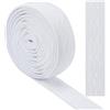 GORGECRAFT 5 Yards 25mm Largo Nastro Elastico Antiscivolo Onda Silicone Elastico Pinza Banda Elastica Gomme Elastiche Cintura per Abbigliamento Fai-da-Te Cucito Pantaloncini Sportivi, Bianco