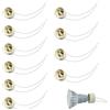 Kmuqshy 10 Pezzi Portalampada GU10 in Ceramica, GU10 Cavo in Silicone da 10 cm, Base Attacco Standard per Lampadine LED o Alogene 230V, Resistente al Calore, Facile da Installare, Sicuro e Durevole