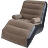 Apvrosiait Divano Lazy Boy a Forma di S con Braccioli Poltrona Reclinabile Gonfiabile con Una Capacità di Peso di 150 Kg for Soggiorni Interni, Camere da Letto, Viaggi All'aperto e Campeggio. ( Color : Coffee )