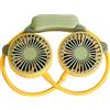 Shanrya Ventilatore da Collo Portatile Tubo Flessibile in Metallo ABS Ventilatore da Collo a Mani Libere velocità del Vento a 2 velocità per Ufficio (Limone Giallo)