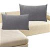 ILiemao Copricuscino letto 50x70 Set 2 Federe Cuscini Divano 60x60 Federe per Cuscino 45x45 per Divano Copricuscini letto Matrimoniale 40x60 con Cerniera Federe Cuscino Federa Cotone/Polyester(Dark Gray,30x70