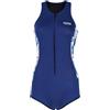 winying Costume da bagno da donna, senza maniche, 2 mm, con chiusura lampo, per surf, sport acquatici, colore blu navy, taglia L