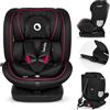 Lionelo Bastiaan i-Size Seggiolino Auto Evolutivo 4-in-1 per bambini 0-12 Anni (40-150 cm) ISOFIX, 21 Regolazioni, Girevole 360° Protezione Laterale, Nero Rosso
