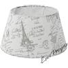 Eglo Leuchten my light Paralume in tessuto bianco tondo con scritte - stile shabby chic 1XE27/E14 - 49964