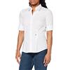 Seidensticker Seidensticker Damen Bluse - Bügelfreie, Schmal Taillierte Hemdbluse - Slim Fit - Kurzarm - 100% Baumwolle, Camicia da donna Donna, Bianco (Weiß 1), 40