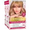 L'OREAL PARIS L'Oréal Paris Tinta Permanente Excellence Creme 8.1 Biondo Chiaro Cenere Colorazione Triplo Trattamento Copre 100% dei Capelli Bianchi Lunga Durata con Acido Ialuronico - 2 Tinte