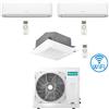 Hisense Climatizzatore Condizionatore Hisense Hi Comfort più Cassetta 4 vie Wifi R32 Trial Split Inverter 9000 + 9000 + 12000 BTU con U.E. 3AMW72U4RJC Classe A++/A+