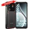 Doogee Blade20 Telefono ultra robusto Display posteriore da 1,54'' 32Gb Ram (8+24) 512Gb Rom 10300Mah Batteria Display da 6,6'' Smartphone Nfc - 8Gb 512Gb Silver