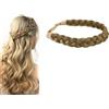 DHWEKU cerchietto capelli donna treccia finta capelli la treccia cerchietti per capelli donna Cerchietto a Treccia per Capelli donna Fascia per Capelli Intrecciata Cerchietto Treccia con Capelli Finti
