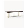 Westwing Collection Tavolo in legno di mango con motivo spina di pesce Luca, varie misure -