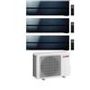 Mitsubishi Climatizzatore Trial Split Kirigamine MSZ-LN Nero 9+12+12 con MXZ-3F68VF3 Inverter R-32 Wi-Fi Classe A++ ,