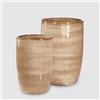EDG Enzo De Gasperi Vaso Porta Piante Glaze in Ceramica Grande 80x50cm Sabbia