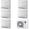 Lg - Climatizzatore a console LG penta split da 9000+9000+9000+9000+12000 btu UQ09F+UQ12F inverter R32 A++ MU5R40 Wifi