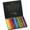 Faber-Castell - Matite colorate Polychromos, set da 24 colori, astuccio