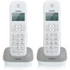 Brondi Gala Twin Bianco/Grigio Telefono Cordless Doppio Eco Dect Sveglia