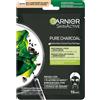GARNIER Maschera in Tessuto Pure Charcoal Idratante per Pelli Normali 28 gr Pelle mista Acqua