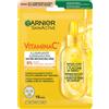 GARNIER SkinActive Hydra Bomb Vitamina C Idratante Illuminante Acido Ialuronico 28 gr Vitamina C Pelle secca Maschera in Tessuto