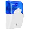 NIZUUONE Allarme Sirena Visiva Acustica 12V per di Sicurezza Domestica Controllo Microcomputer Rosso Blu 110dB Spia Esterna per Interni