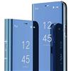 QIWEIQING Samsung Note 10 Plus Custodia a libro Mirror Design Makeup Clear View View Supporto Protezione completa Bumper Flip Folio Shell Cover per Galaxy Note 10+ Flip Mirror Blue QH