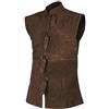 FSFA Gilet Uomo Medievale Gotico Vintage Collo Alto Bottoni Cappotto Senza Maniche Steampunk Slim Fit Vestito Giacca Dermabrasione Halloween Abbigliamento, marrone, XXL