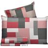 Riad Arredo Set Lenzuola Matrimoniale 100% Cotone Percalle Italiano - Completo Letto Morbido Mano Delicata Made in Italy (Pixel Red)